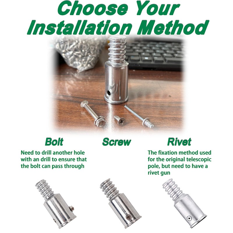 EESC2Y (2-Pack) 3/4" (.75) Threaded Tips Replacement for Extension Poles