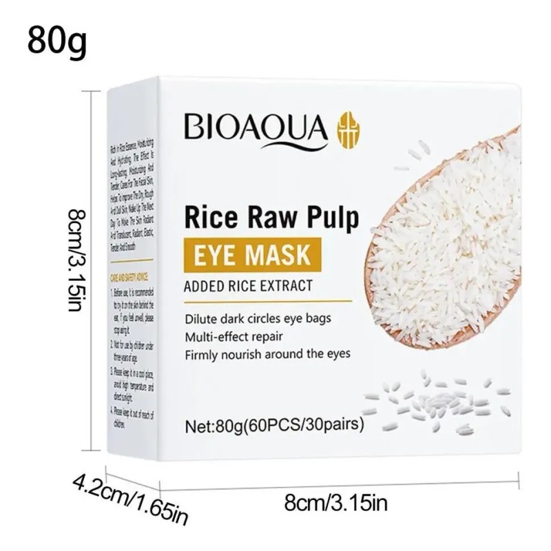 Parches Hidrogel Ojos Bioaqua De Arroz Elimina Ojeras F Todo