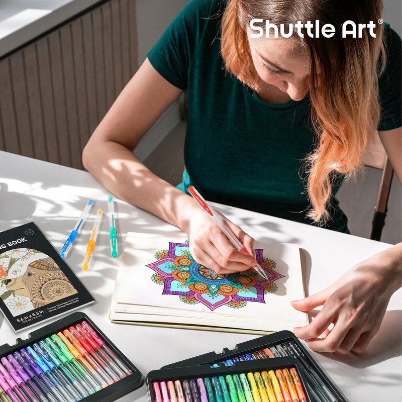 Shuttle Art Gel Pens, 120 Pack Gel Pen Set Packed