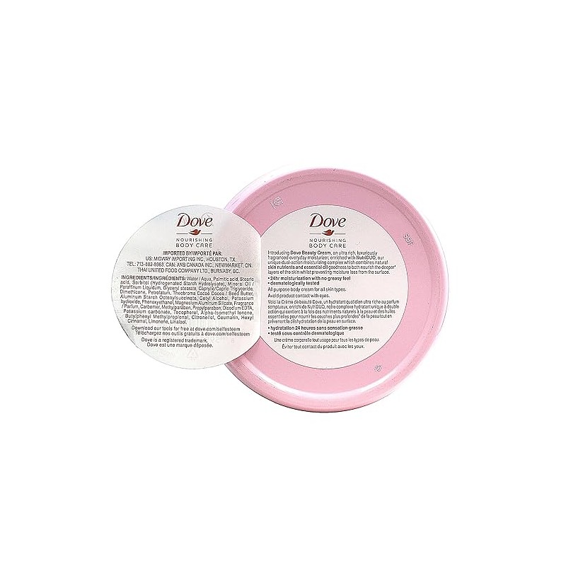 Dove Crema Hidratante para Rostro, Manos y Cuerpo - Piel