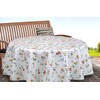 Classic Floral Oilcloth Tablecloth, Wipe Clean, Garden Tablecloth, Round, Oval,