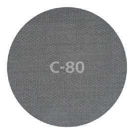 wolfcraft 5617000 Easy fix Sanding Pads Ø 225 mm, Grain 80, Silicium-Carbide, Grey, Set of 5 Pieces