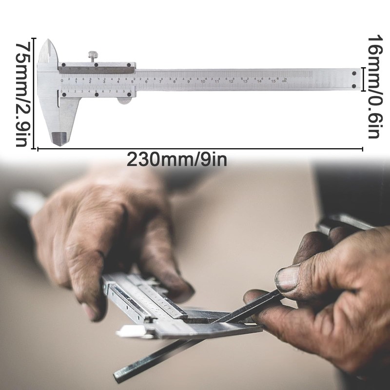 Rierousy Stainless Steel Vernier Caliper 150 mm Precision Caliper with