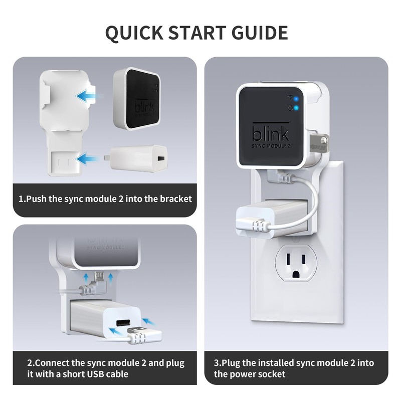 256GB USB Flash Drive & Wall Mount for Blink Sync