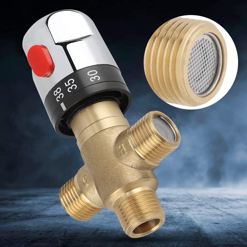 Thermostatic Mixing Valve, Brass Thermostatic Water Blending Mixer Valve Temperature