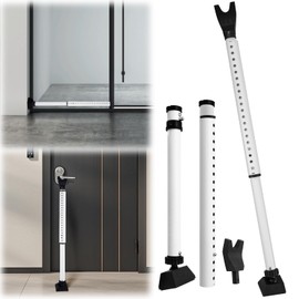 Upgraded 2-in-1 Door Security Bar & Sliding Patio Door Stopper Security Jammer Bar Child Proof Adjustable Constructed of High Grade Iron Window Doors Security Bars