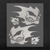 Quattroerre 15782 Pre-Cut Sticker for Car Diavolik, Silver, 10 x