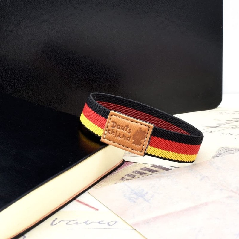 BDM Germany Bracelet, Elastic Germany Flag Bangle for Men and
