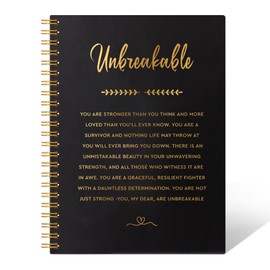 THEBESTU Unbreakable 160 Pages Blank Spiral Notebook, Funny Inspirational Affirmation Journal Gifts for Women Divorcees Survivors Warriors, Encouragement Gifts for Her, Mindful And Supportive Gifts,