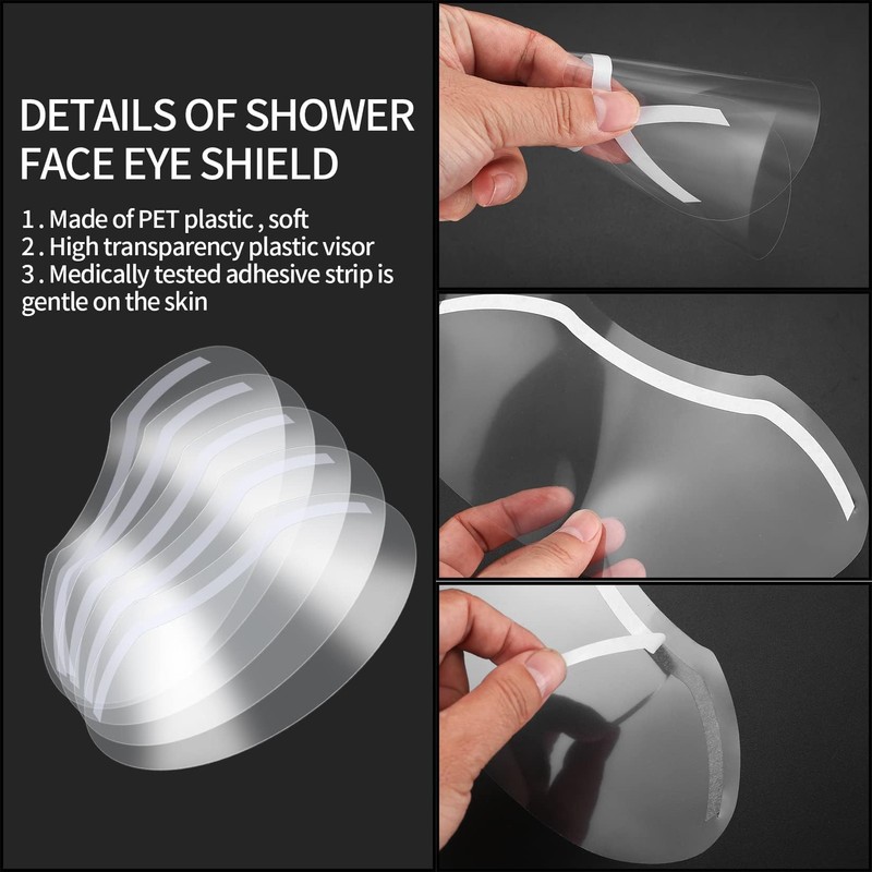 Xujinsongg Shower Face Eye Shields, 50 Pcs Eyebrow Shower Shield