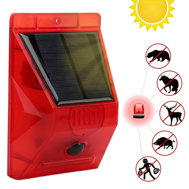Solar Alarm Solar IP65 Waterproof Solar Alarm Light with Remote