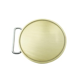 Yippo Accessories Blank round circle bronze plated metal belt buckle