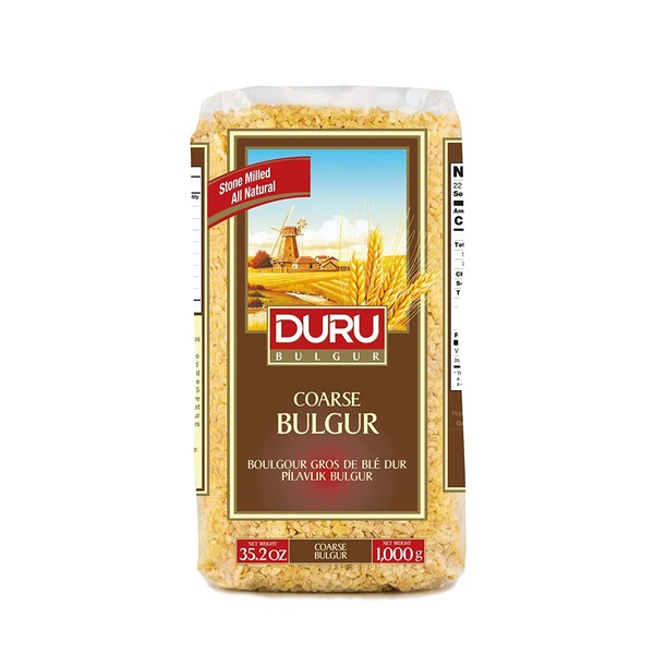 Duru Coarse Bulgur for Pilaf– 2.2lb (1000g), Wheat Berries, 100% Natural and Certificated, High Fiber and Protein, Non-GMO, Great for Vegan Recipes, Better than Rice