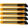 5x Bulk Small Yellow Utility Knife Box Cutters Snap Off