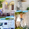 DEZEX 10.5 FT Aluminum Telescoping Ladders - One-Button Retraction Collapsible