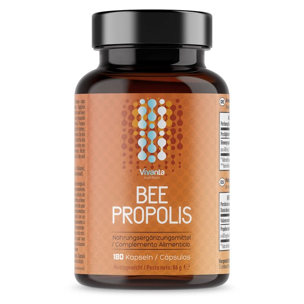 Bee Propolis Capsules - 2,000 mg Propolis Equivalent per Serving