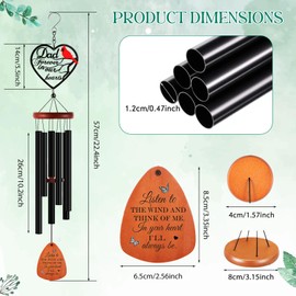 Kathfly Cardinal Wind Chimes for Loss of Loved One, 28" Memorial Wind Chimes for Outside, Cardinal Sympathy Bereavement Condolence Funeral Windchime Gifts for Loss of Father Dad Him
