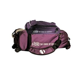 Vise Clear Top 3 Ball Tote Roller Bowling Bag with Shoe Bag- Purple