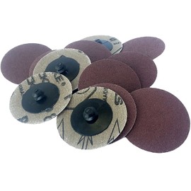 Starcke Premium Quick Change Roll On Aluminum Oxide Cloth Type R Sanding Discs - for Metal, Auto Body, Marine, and Fiberglass (2 Inch - 50 Pack, 36 Grit)