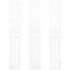SUPERFINDINGS 6Pcs 6 Styles Footprints Stencil Reusable Stencils mini Footprints