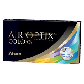 Air Optix Colors Lenti a Contatto Mensili, Colore Brilliant Blue, 2 Lenti, BC 8.6 mm, DIA 14.2 mm, +5 Diopt