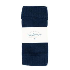 Graham Cashmere - Pure Cashmere Fingerless Wrist Warmers - Made in Scotland - Gift Boxed (Navy)(Size: One Size)