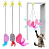 Door Hanging Cat Toys for Indoor Cats,3pcs Interactive Mouse Cat