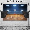 Basketball Court Spotlight Scene Backdrop Banner - Photography Background for