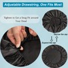 Sheomern 3 Pcs Super Jumbo Adjustable Satin Lined Shower Caps