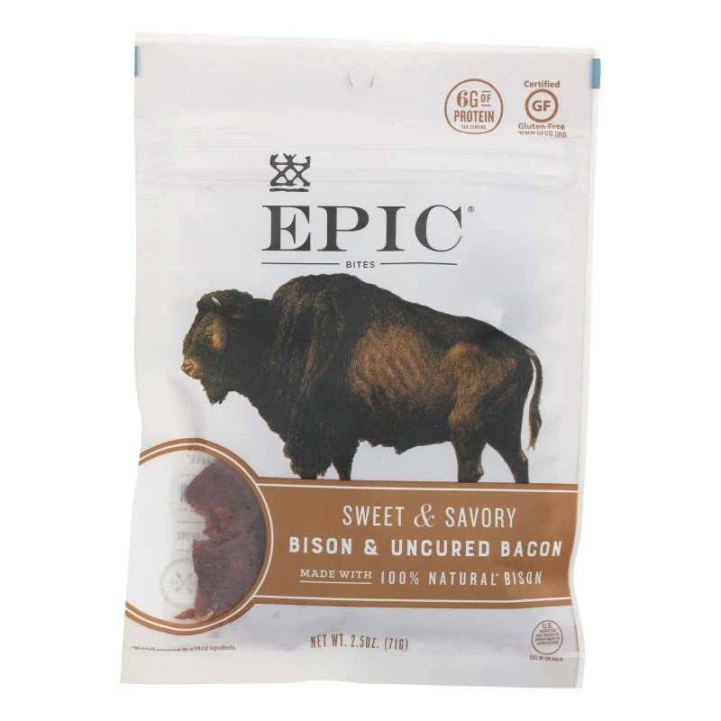 UD_Epic Bison Meat Snacks Jerky Bites Case of 8 2.5