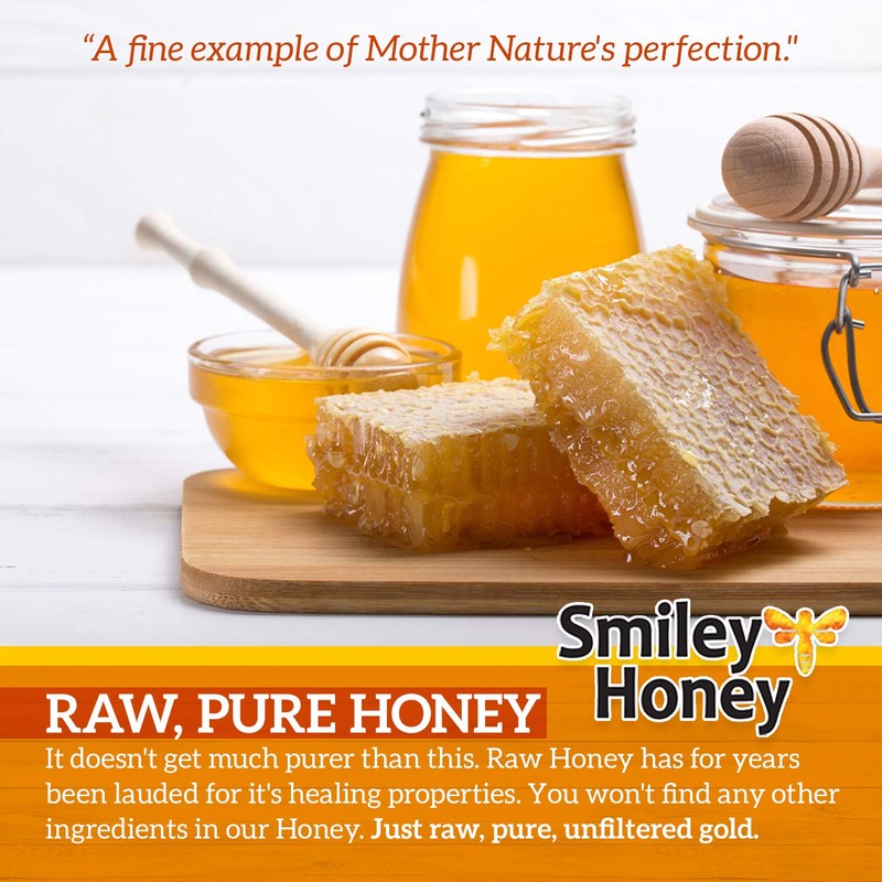 Smiley Honey - 100% Tupelo Honey Raw and Unfiltered (16