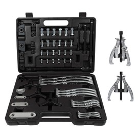 Angchun Gear Puller Set, 3" 4" 6" 8" Bearing Puller Kit Bearing Separator 2 Jaw & 3 Jaw Puller Set with Reversible Jaws Heavy Duty Gear Hub Pulley Puller Tool for Pulley Gear Bearing Flywheel Removal