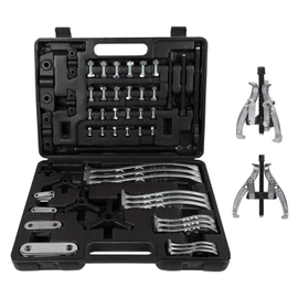 Angchun Gear Puller Set, 3" 4" 6" 8" Bearing Puller Kit Bearing Separator 2 Jaw & 3 Jaw Puller Set with Reversible Jaws Heavy Duty Gear Hub Pulley Puller Tool for Pulley Gear Bearing Flywheel Removal