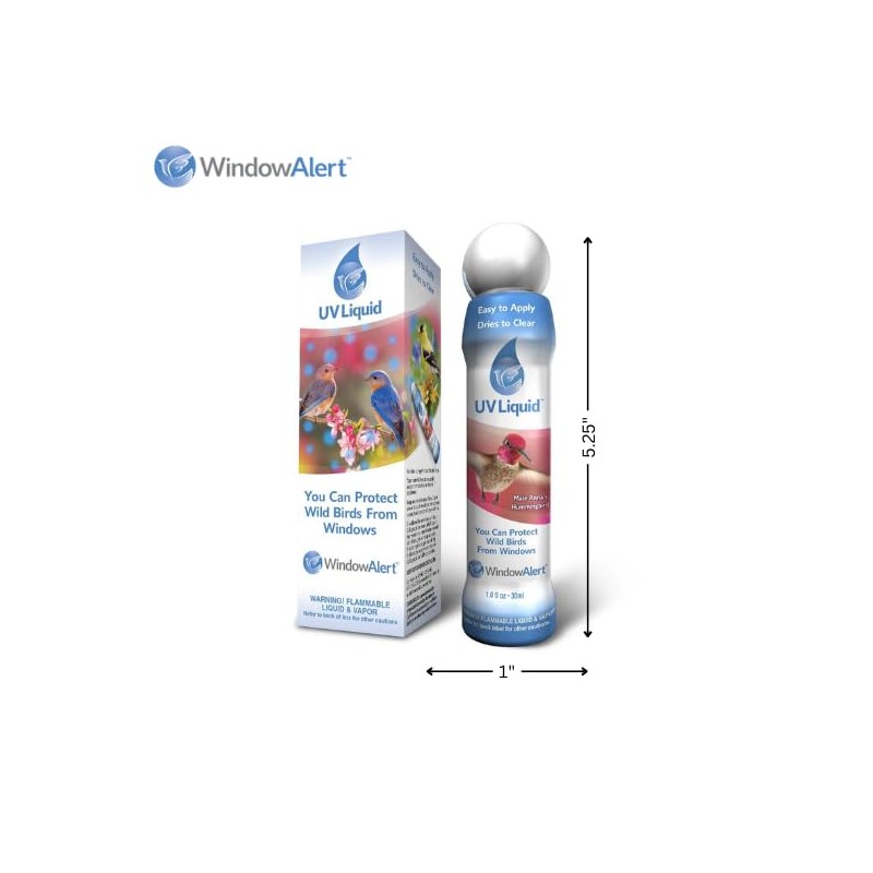 WindowAlert UV Liquid Marker | Anti-Collision Bird Deterrent to Prevent