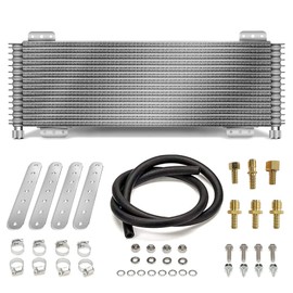 40K Transmission Oil Cooler Kit LPD47391 4739, Heavy Duty 40,000 GVW Max Low Pressure Drop Trans Cooler with Mounting Hardware