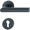 HOPPE Amsterdam 12033698 Handle Set FH-on Rosette PZ, Stainless Steel