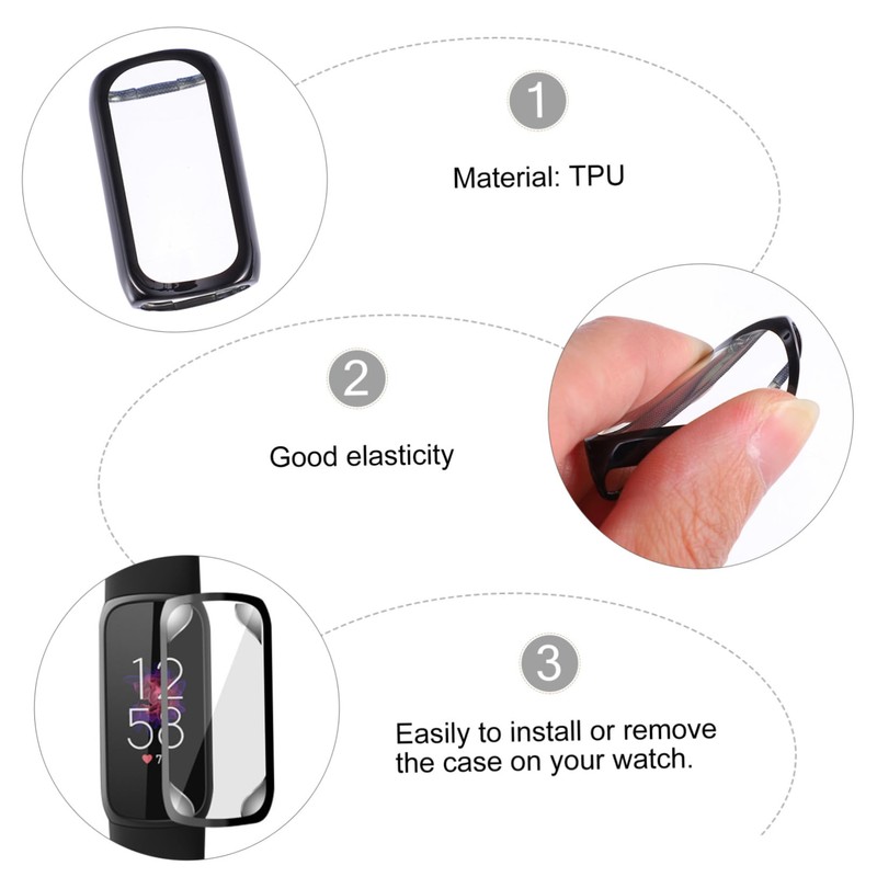 BIUDECO 2pcs Modern Watch Cover Stylish Protector for TPU Case