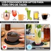 hartas Posavasos Antideslizantes ABS para Escritorio 12 Piezas, Portavasos de
