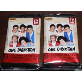 2013 - 2 PACKS - ONE DIRECTION TRADING CARDS (18 CARDS & 2 STICKERS)