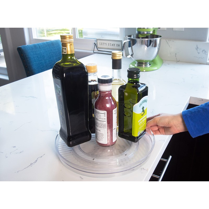 Kitchen Spaces Large Lazy Susan Turntable Organizer, Easy Reach Deep