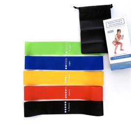 POPYS Set of 5 Fitness Bands – Resistance Bands – Theraband – Fitness Band – Resistance Bands – Fitness Bands (Multi-Colour)