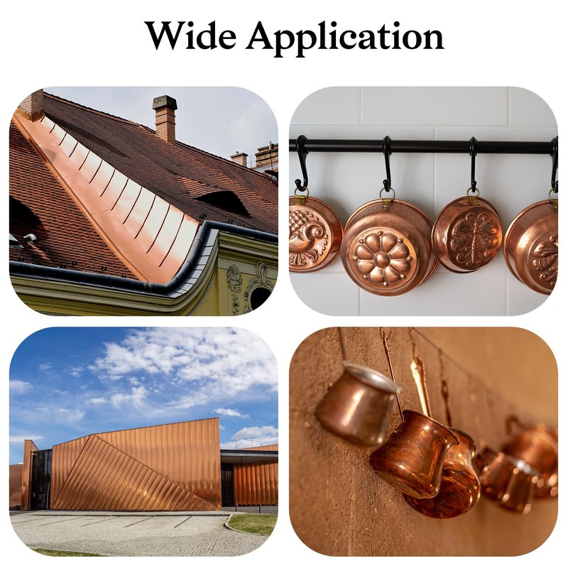 Hosifiy Copper Sheet Roll Copper Strip, 3500 x 100 x