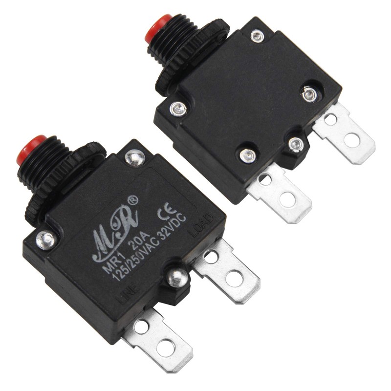 RKURCK 20 Amps Thermal Circuit Breakers 125/250V AC 32V DC