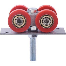 4 Wheel Trolley for Sliding Gate, 440 lbs Weight Capacity, Steel with Powder Coating, 4 Nylon-Coated Bearings