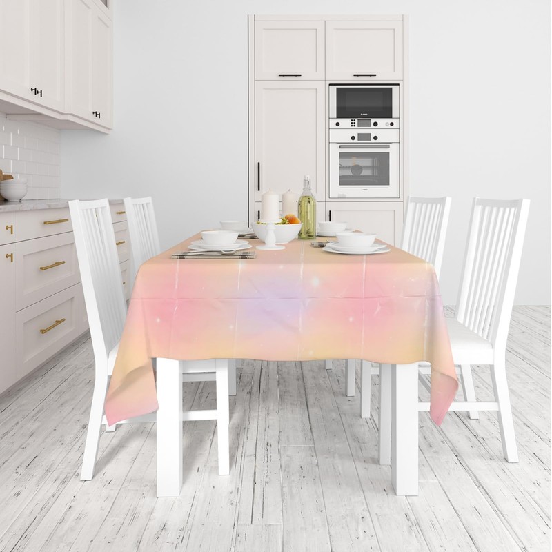 CAXUSD Large Size Rainbow Tablecloth Birthday Decor Versatile Party Table