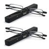 EYE ZOOM 2 Pack Metal Super Light Mini Reading Glasses