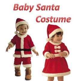 cos1056 Kids’ Santa Costume, Dress Up, Baby Santa Costume, Santa Outfit, Includes 1 Pair of Cute Santa Socks