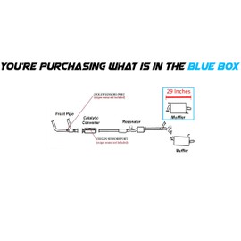 Northeastern Exhaust | Direct Fit Passenger Side Exhaust Muffler Compatible for Acura CL 2003-2001 3.2L | Free Gasket Included | Automotive Replacement Part