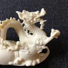 White Tamron Statue,Modern Art Sculpture,Hand Craved Dragon Sculpture,Chinese Zodiac Auspicious