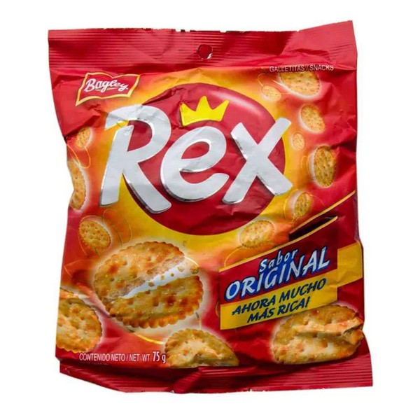 Bagley Rex Cheese Snack Crackers Original Flavor Gear Shape, 75 g / 2.6 oz (pack of 3)